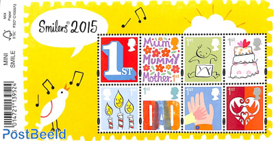 Greeting stamps, smilers 8v, with bar-code