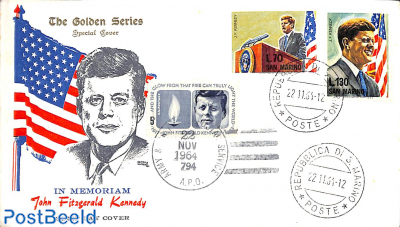 Death of Kennedy 2v, FDC