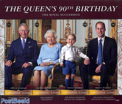 The Queen's 90th birthday 4v m/s