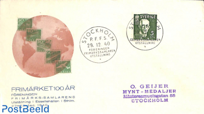 Special cover 100 years stamps