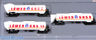 Set with 5 Löwen Gas tank cars