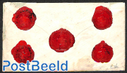 Registered letter from Amsterdam to Renkum, postmark: Kleinrond Amsterd-Amstel